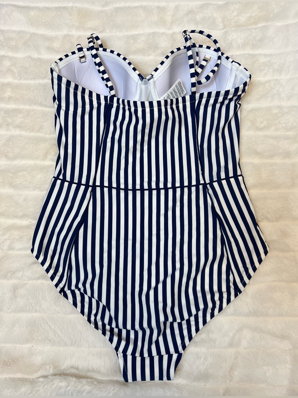 Boden Rhodes 1-Piece Swimsuit Navy White Size 34C Structured Cups Full Coverage - Picture 5 of 8